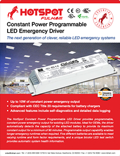 Flyer for HotSpot Constant Power Programmable Driver