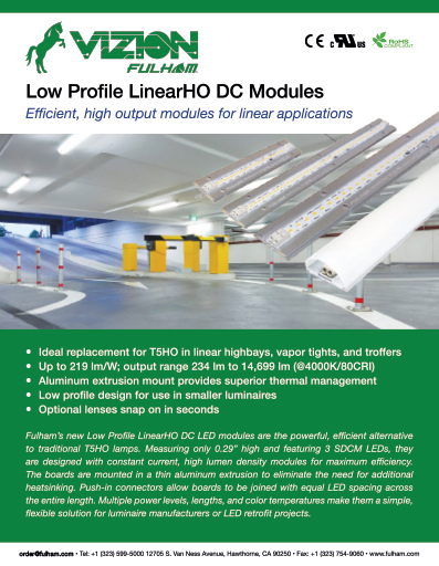 Low Profile LinearHO LED Modules