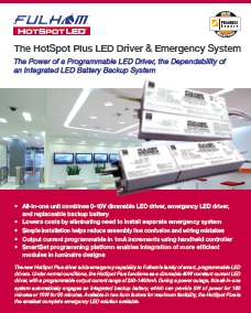 Flyer for HotSpot Plus LED Driver & Emergency System